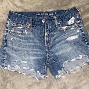 AE denim shorts